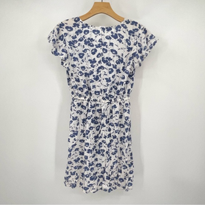 Gap Blue and White Floral, Ruffle Sleeves‎ Size Small I1
